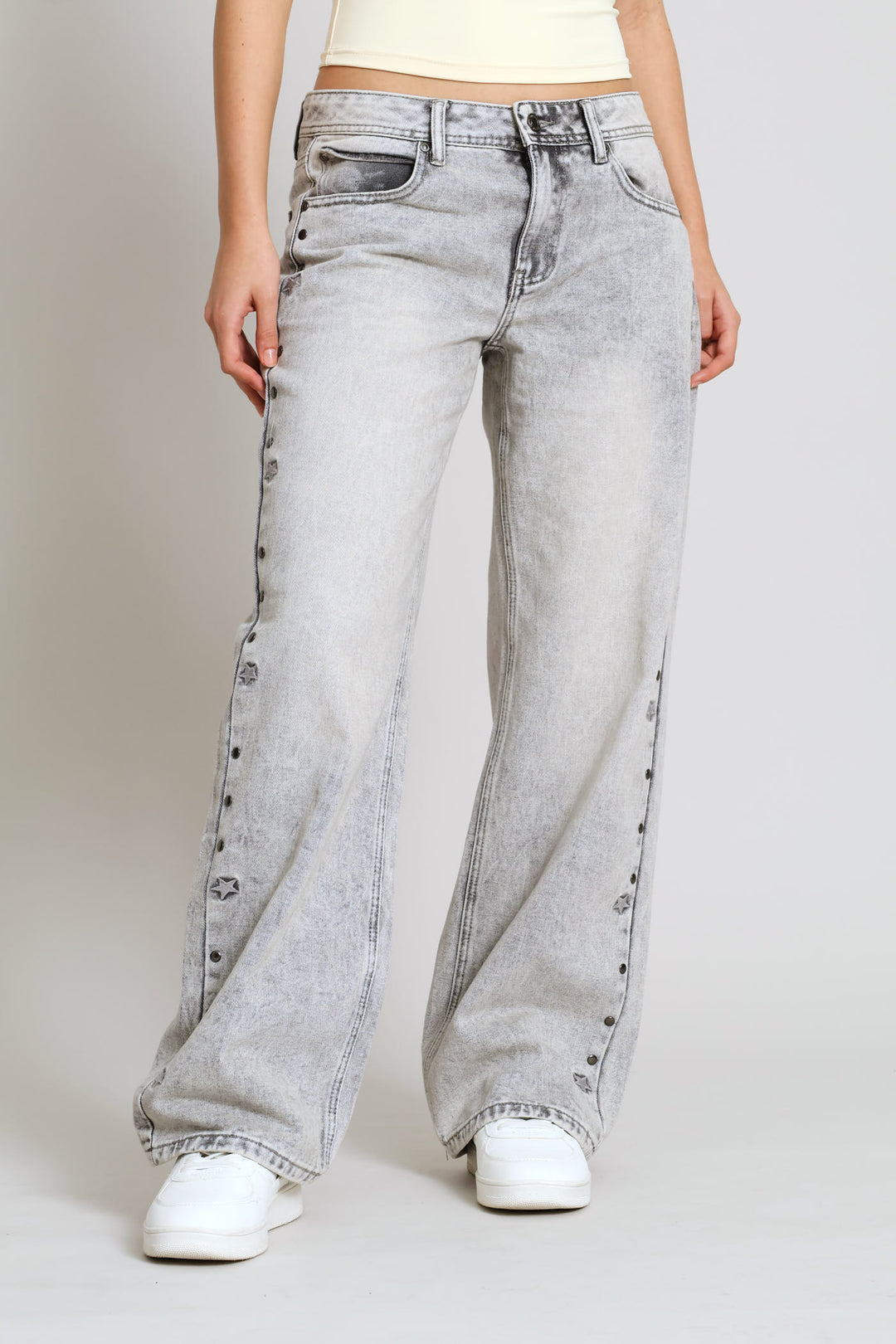 Stud & Star Baggy Denim - Salty Grey
