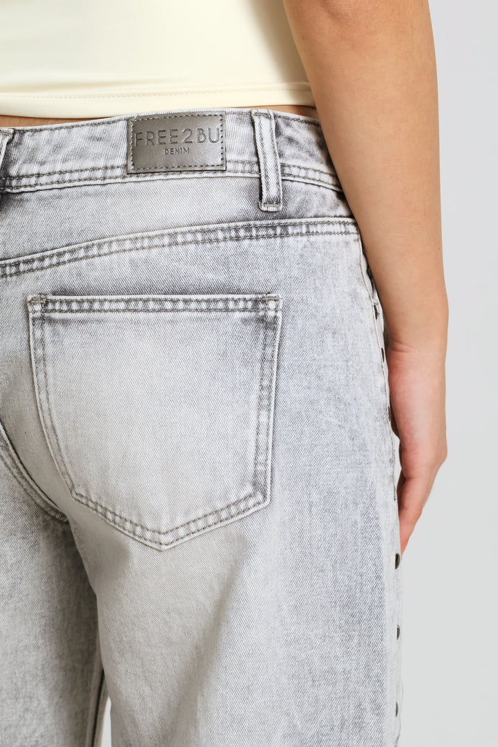 Stud & Star Baggy Denim - Salty Grey