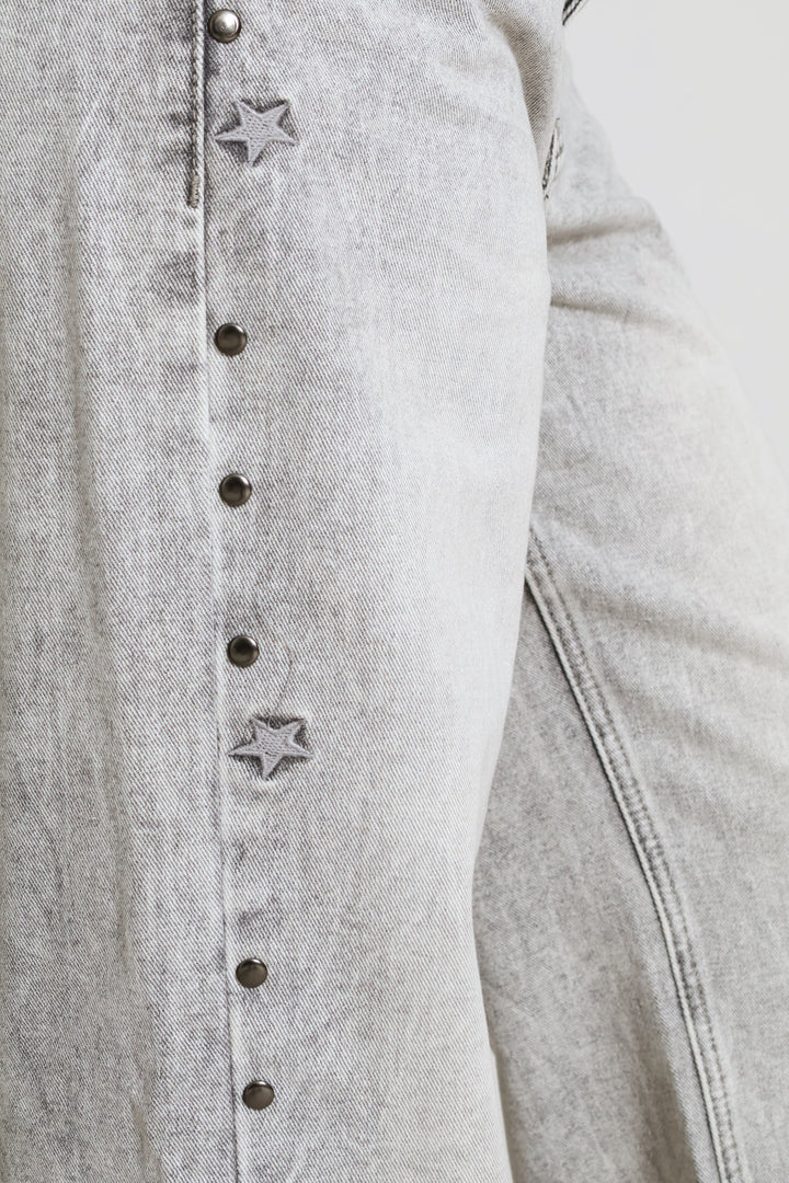 Stud & Star Baggy Denim - Salty Grey
