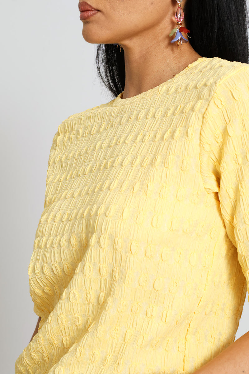 Bubble Waffle Tee - Light Yellow