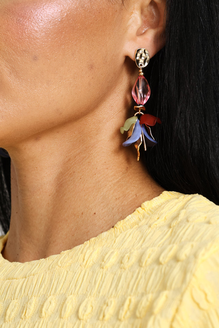 Vibrant Flower Earrings - Multi