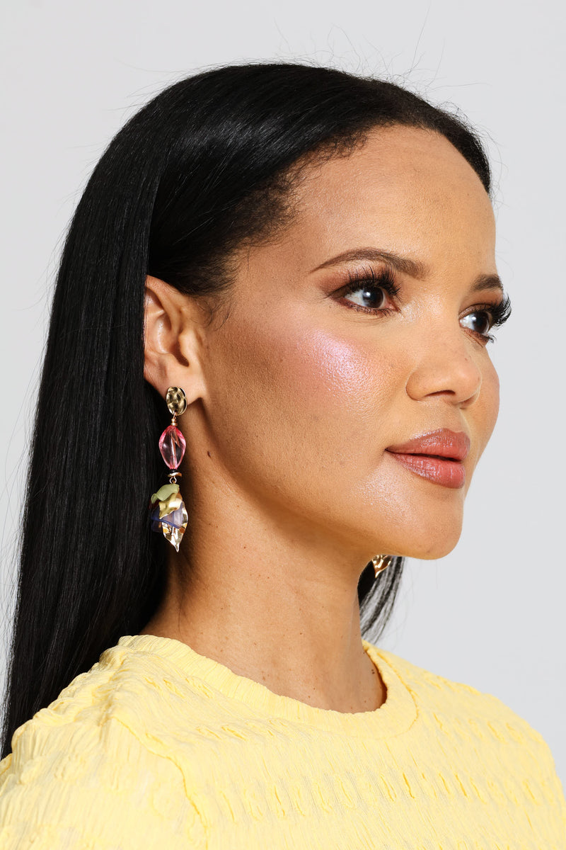Vibrant Flower Earrings - Multi