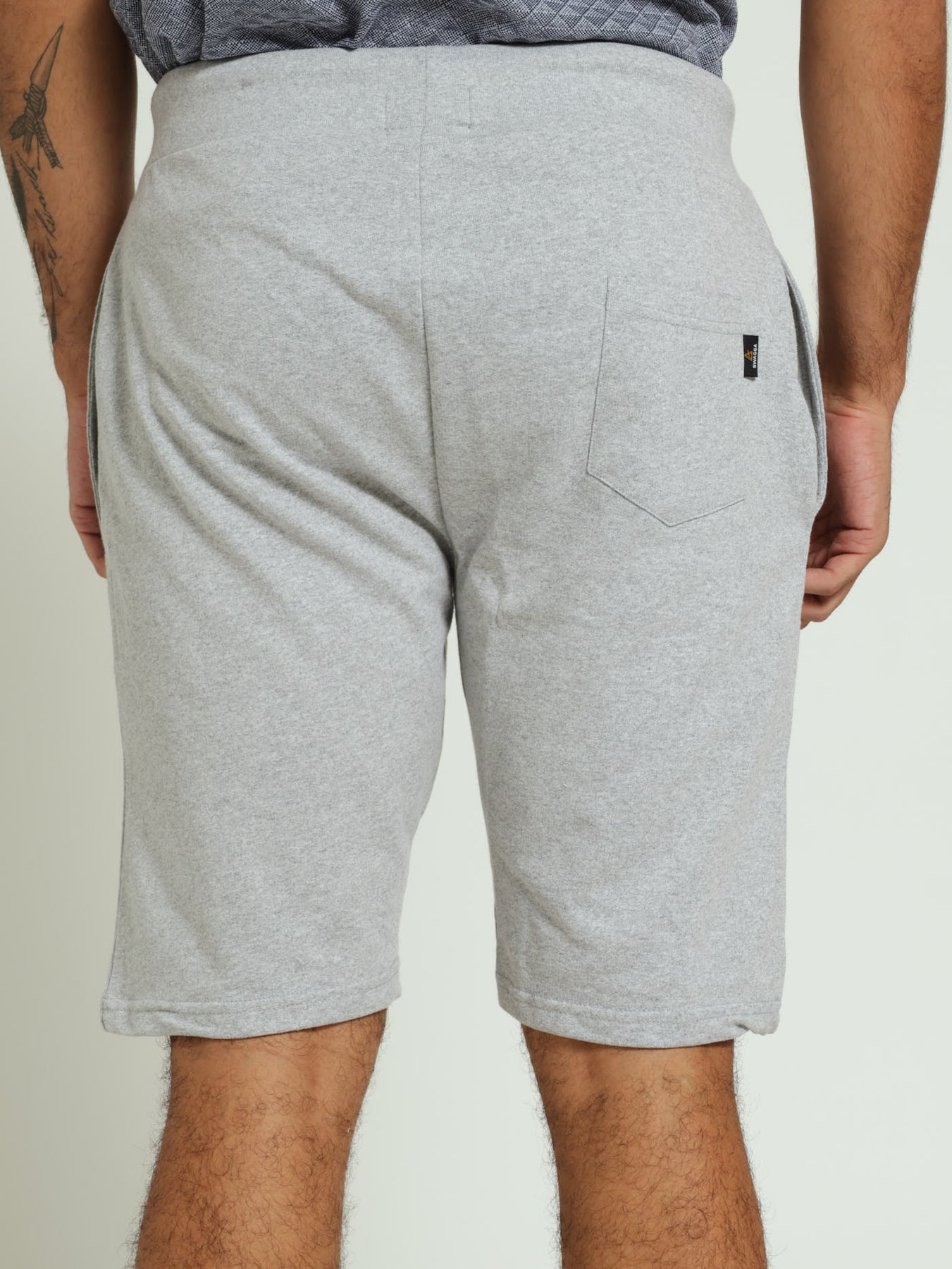 Fleece Bull Logo Shorts Grey Melange Edgars