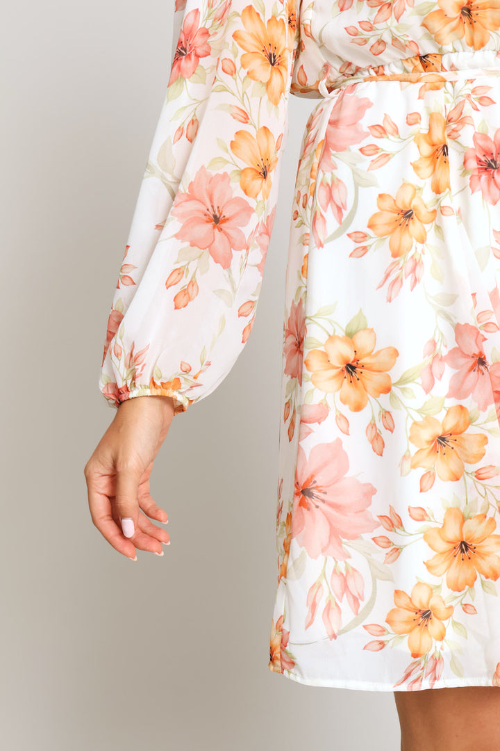 Godet Shirt Tea Dress - Cream