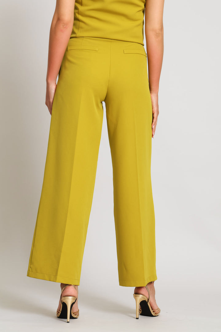 Wide Band Wide Leg Pant - Chartreuse