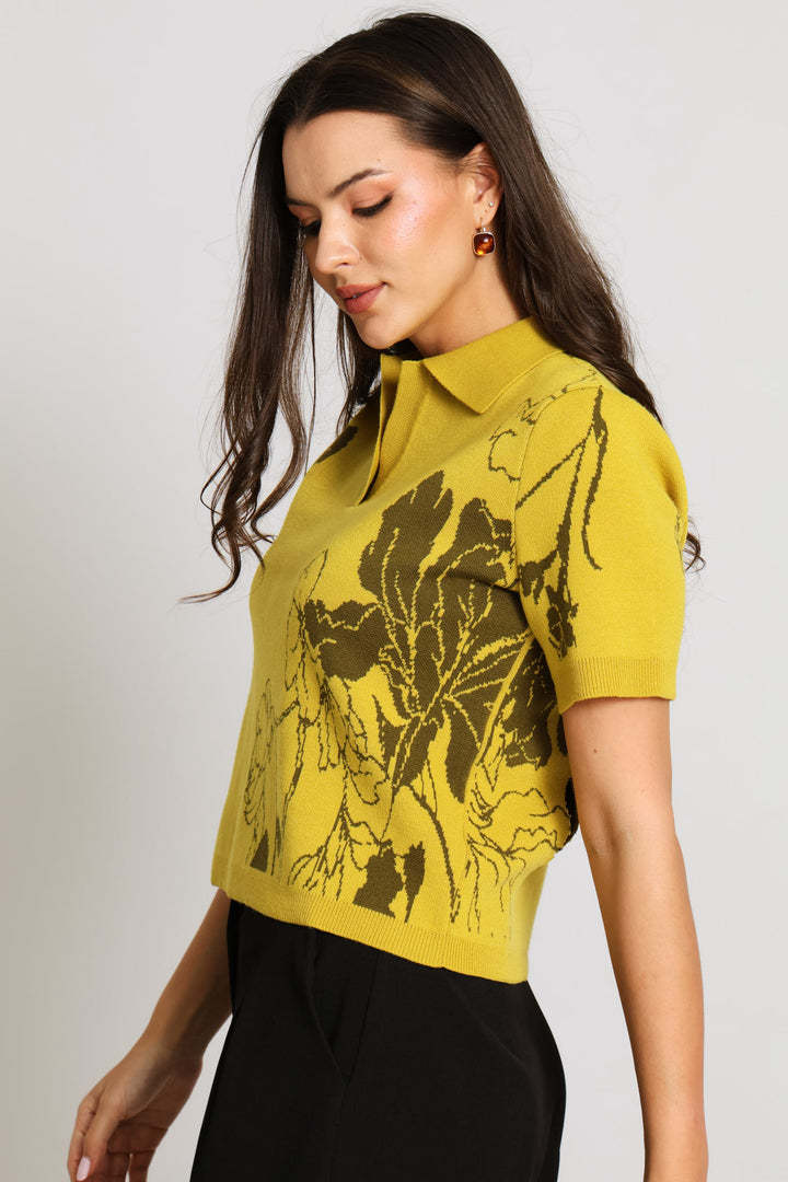 Floral Golfer - Chartreuse