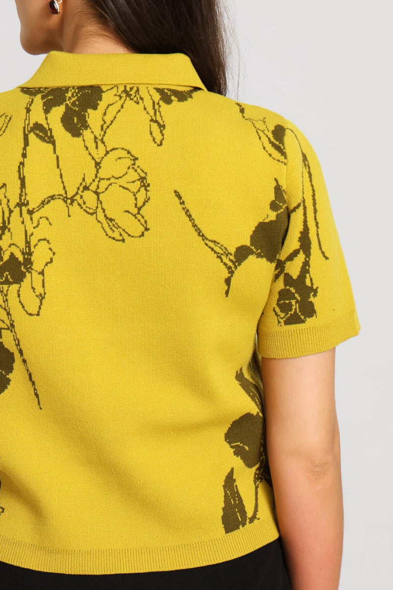 Floral Golfer - Chartreuse