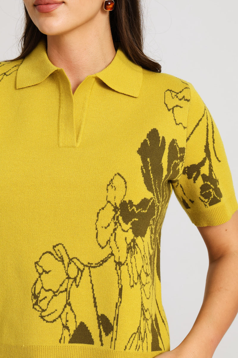 Floral Golfer - Chartreuse