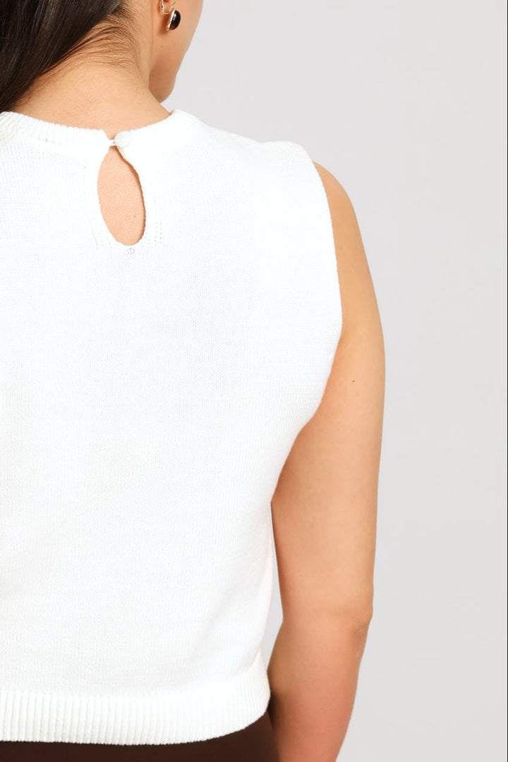 Diamante Pullover - Cream