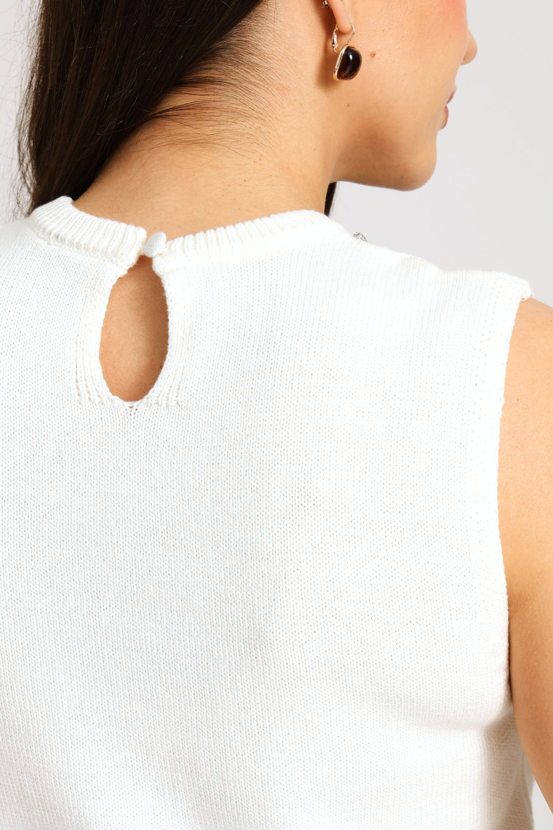 Diamante Pullover - Cream