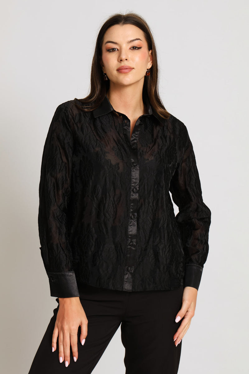 Applique Shirt - Black