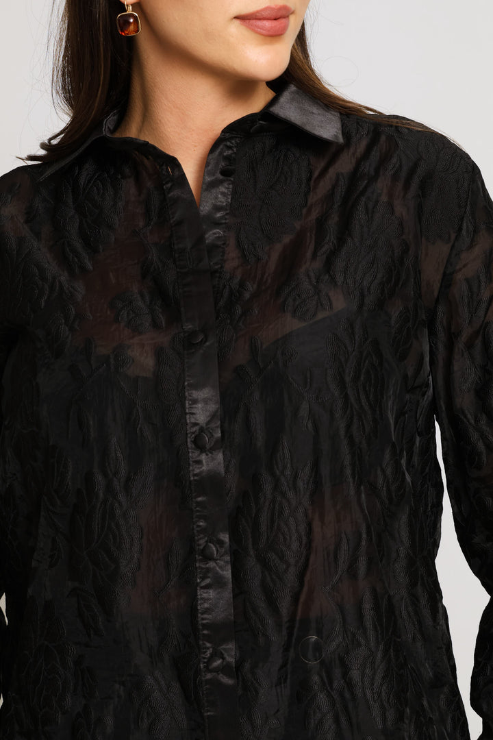 Applique Shirt - Black