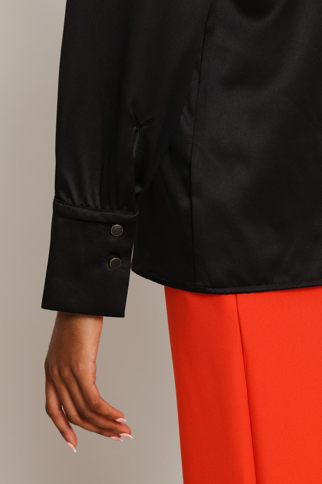 Satin Shirt - Black