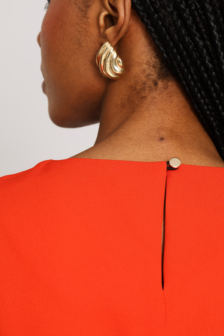 Shell Trim Top - Coral