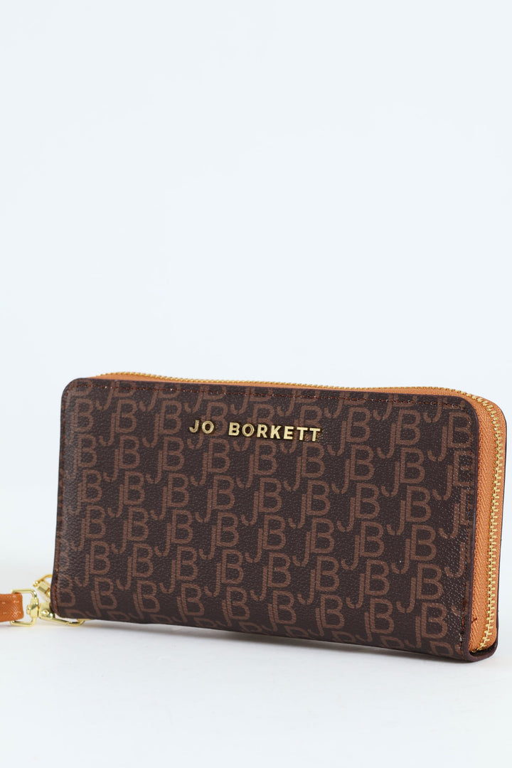 Paula Logo Wristlet Bag - Brown