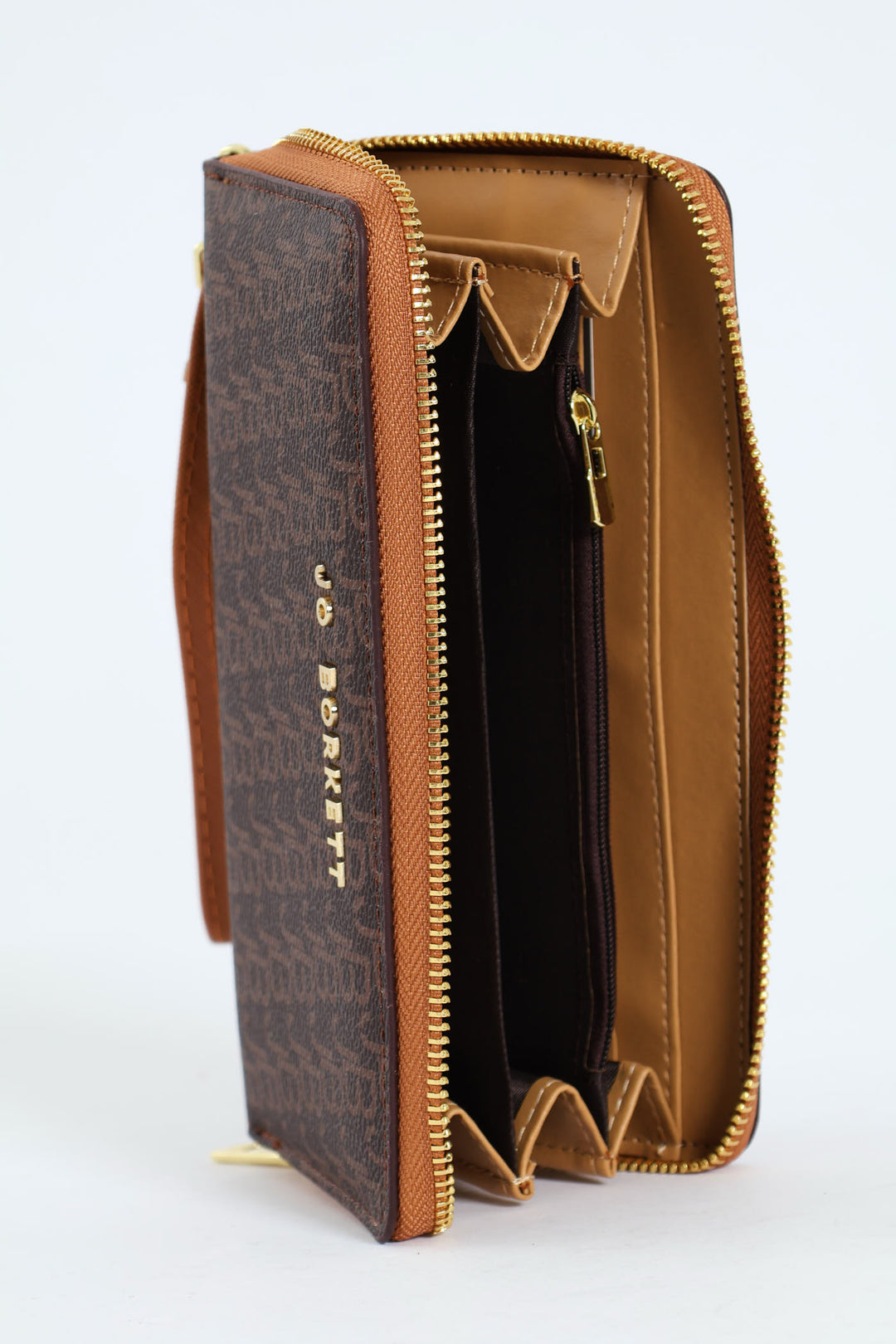 Paula Logo Wristlet Bag - Brown