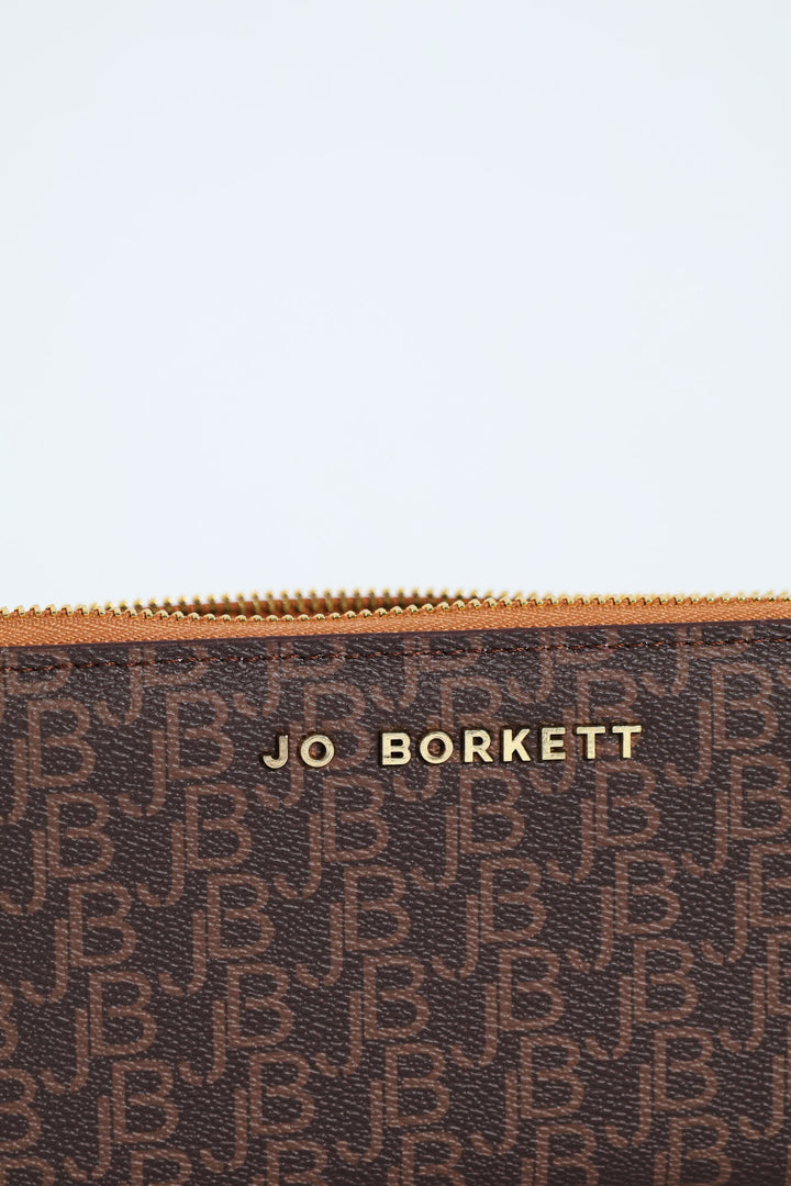 Paula Logo Wristlet Bag - Brown