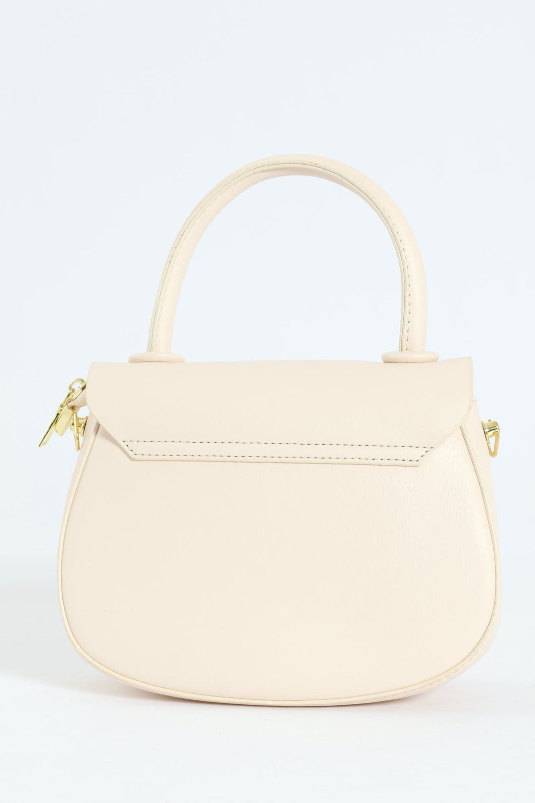 Florence Flap Bag With Top Handle - Beige