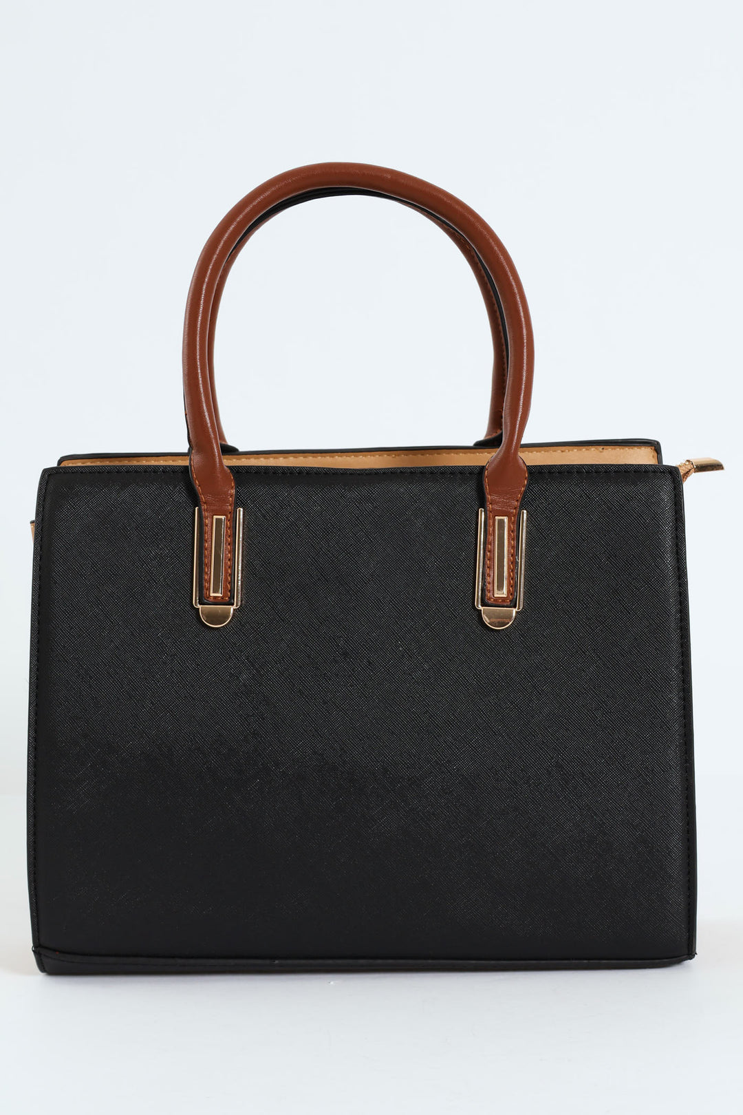 Multi Compartment Square Tote Bag - Black