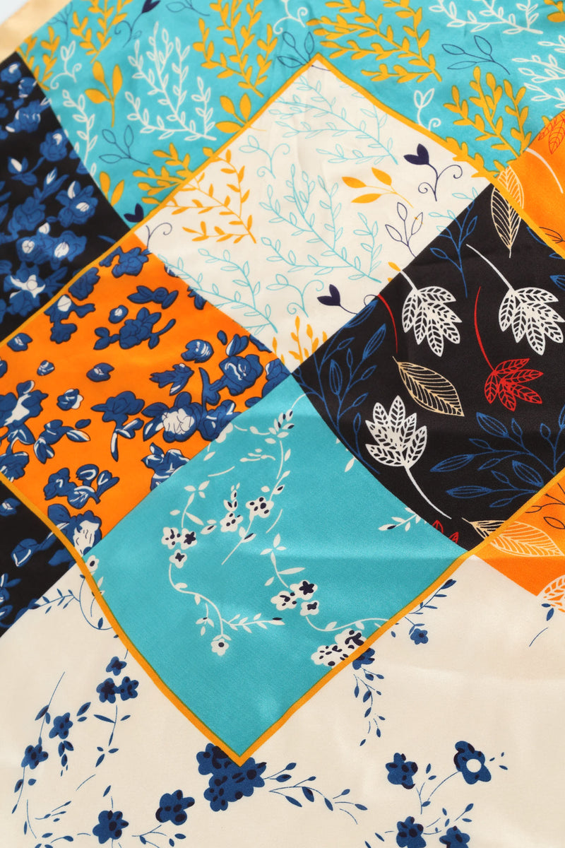 Tropical Water Colour Satin Feel Scarf - Multi