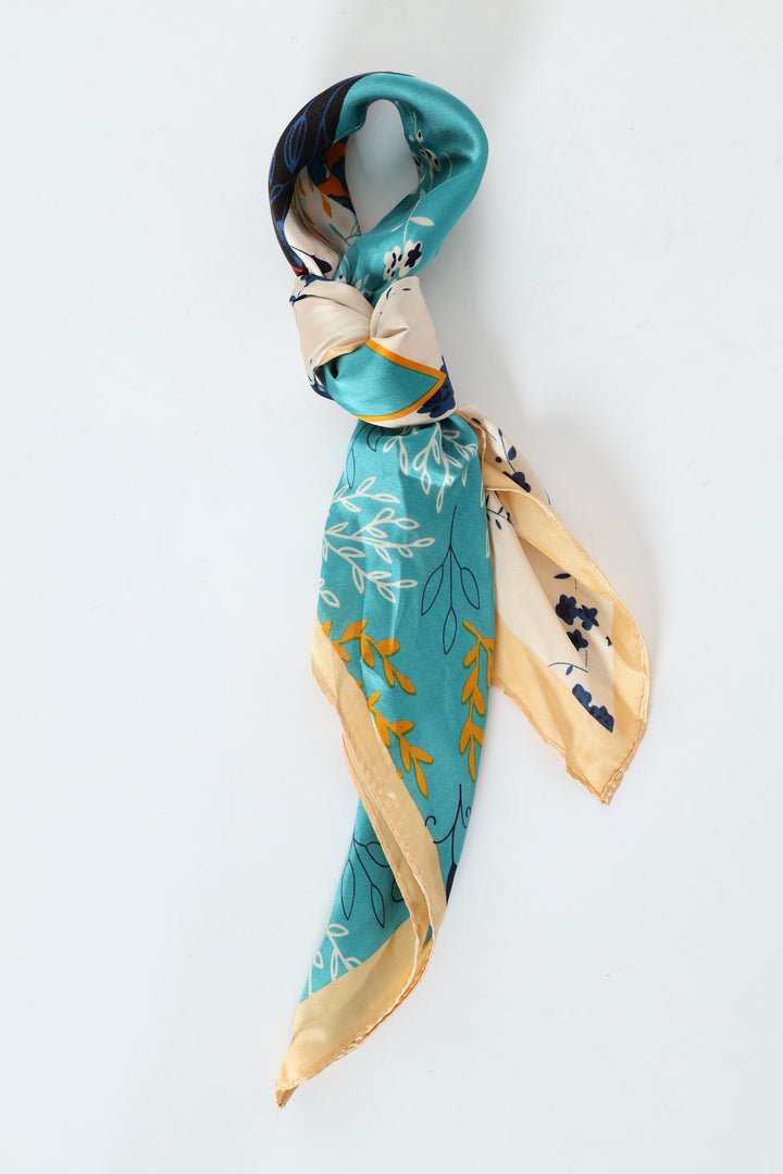Tropical Water Colour Satin Feel Scarf - Multi