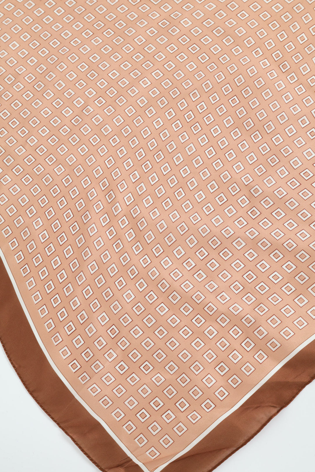 Monogram Satin Feel Scarf - Blush