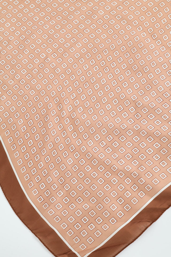 Monogram Satin Feel Scarf - Blush