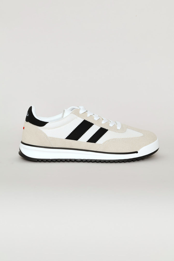 The Game Double Stripe Detail Sneaker - White