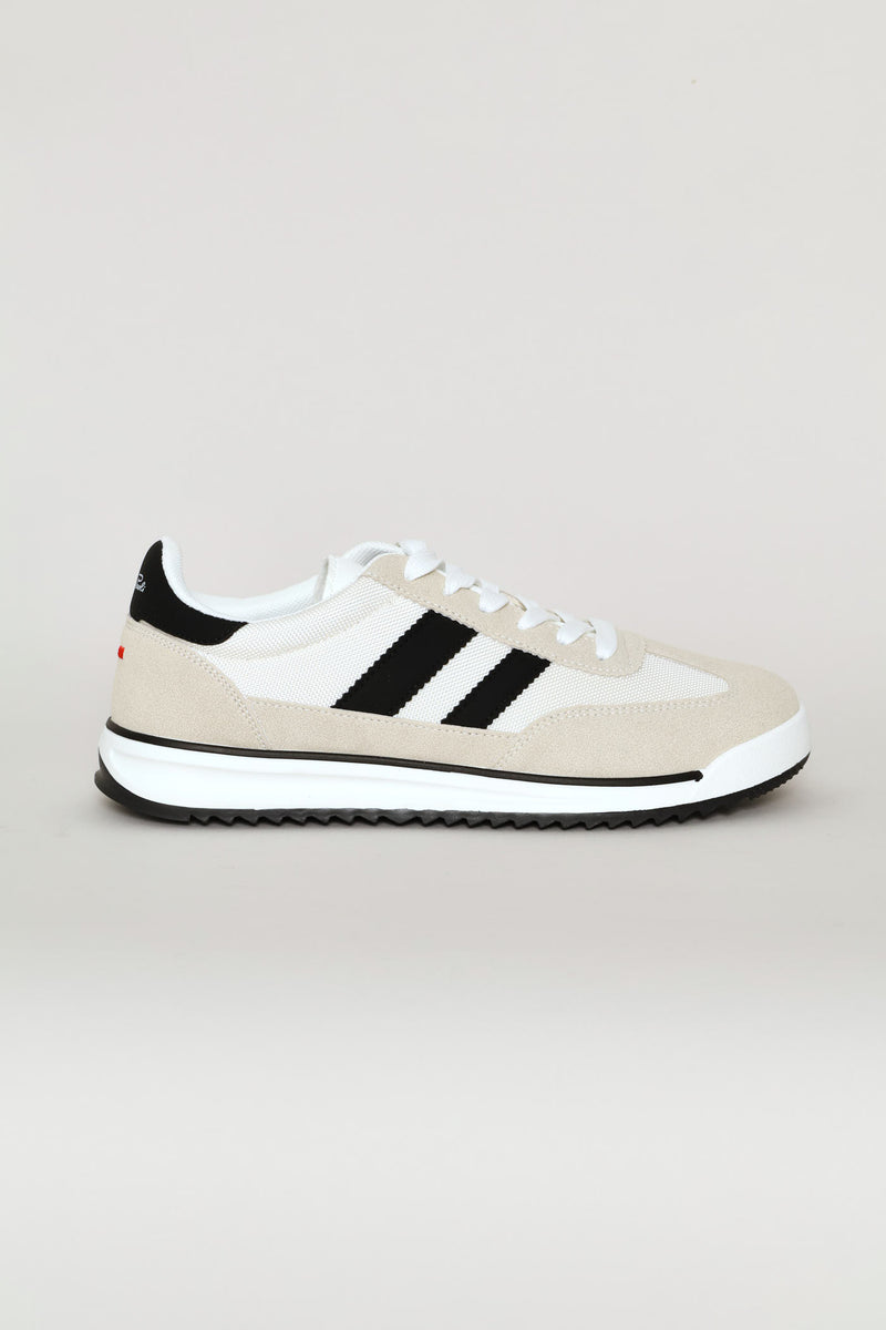 The Game Double Stripe Detail Sneaker - White