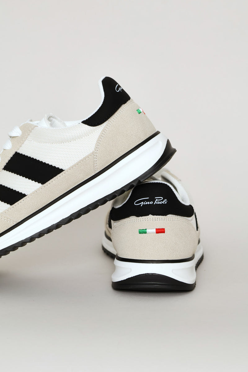 The Game Double Stripe Detail Sneaker - White