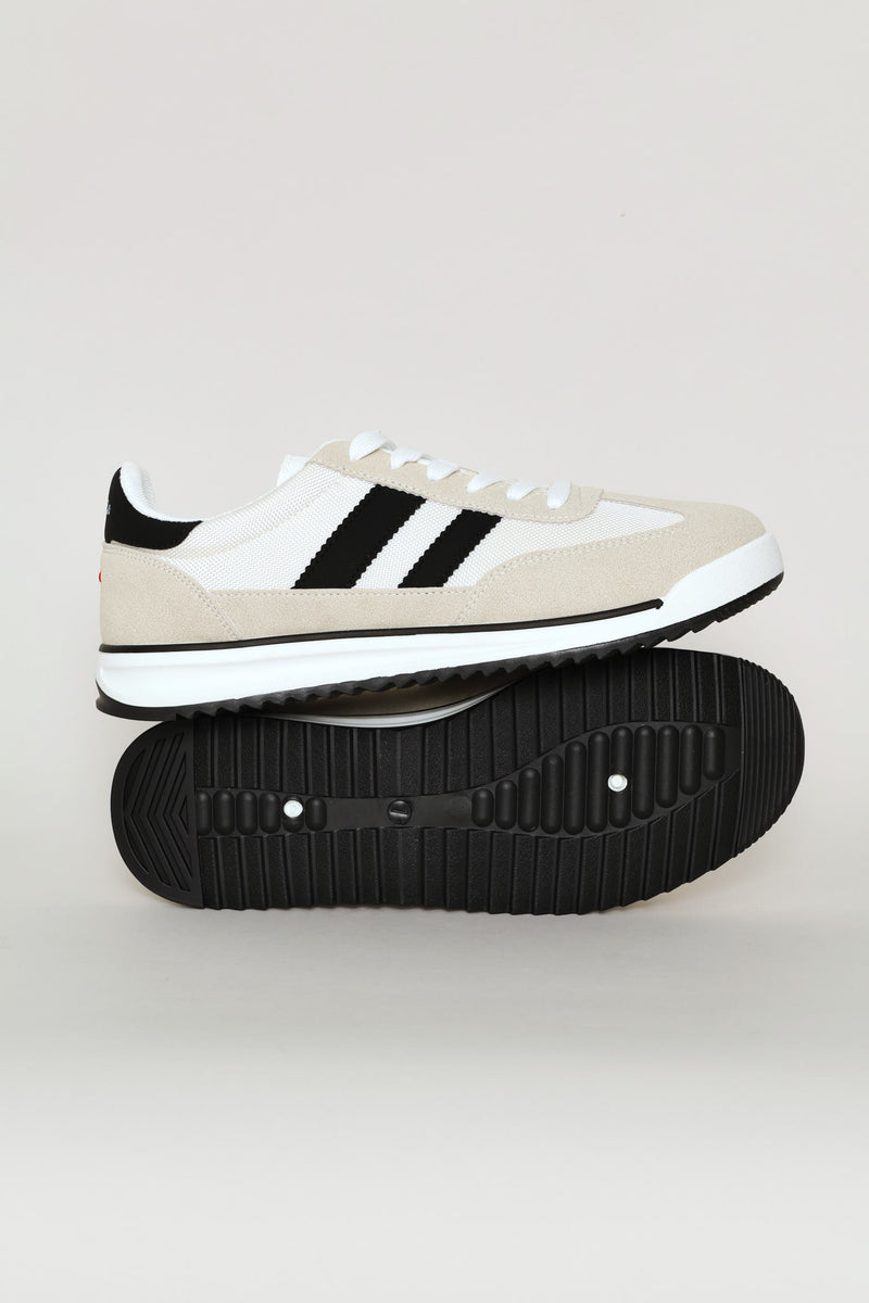 The Game Double Stripe Detail Sneaker - White