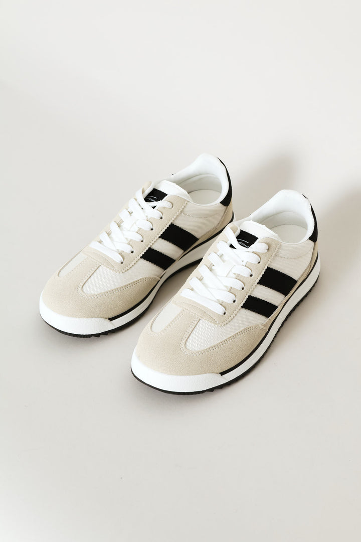 The Game Double Stripe Detail Sneaker - White