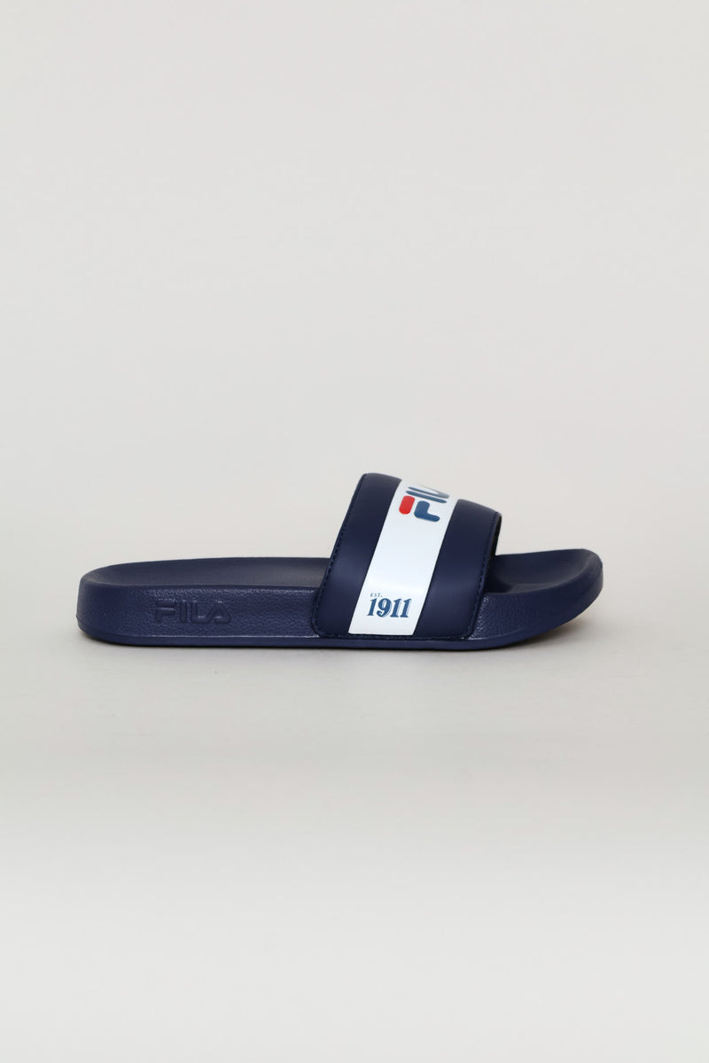 Boys Dino Slide - Navy/White