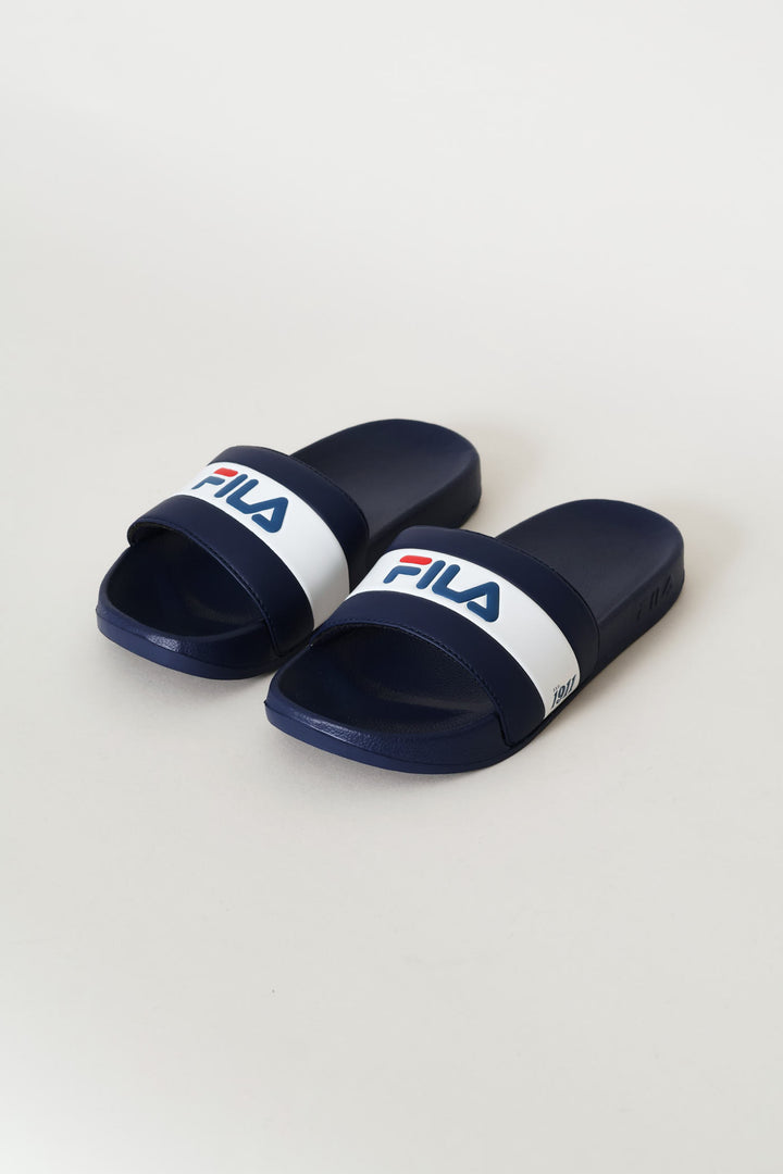 Boys Dino Slide - Navy/White