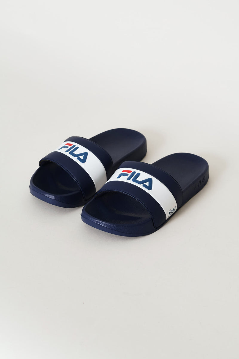 Boys Dino Slide - Navy/White