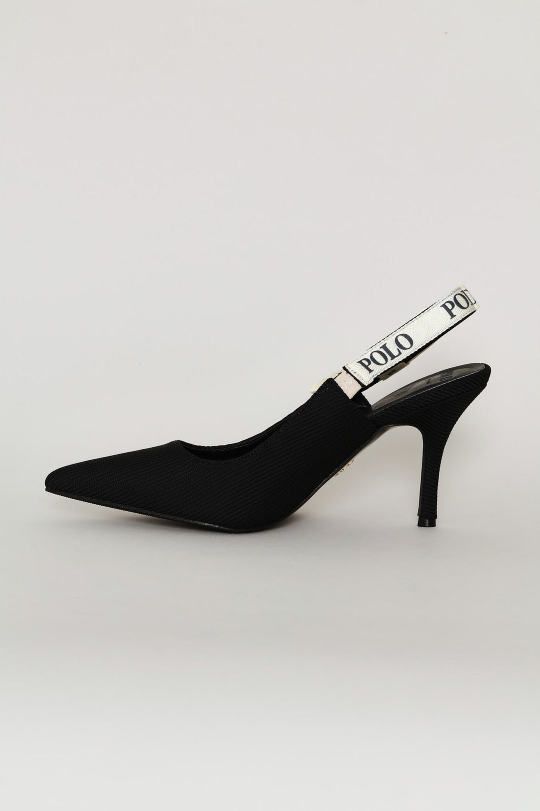 Tape Slingback Heel - Black