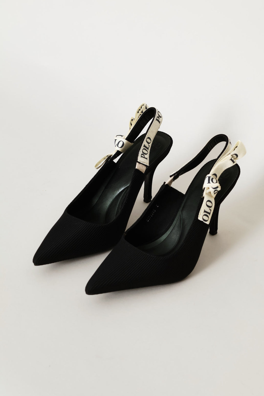 Tape Slingback Heel - Black