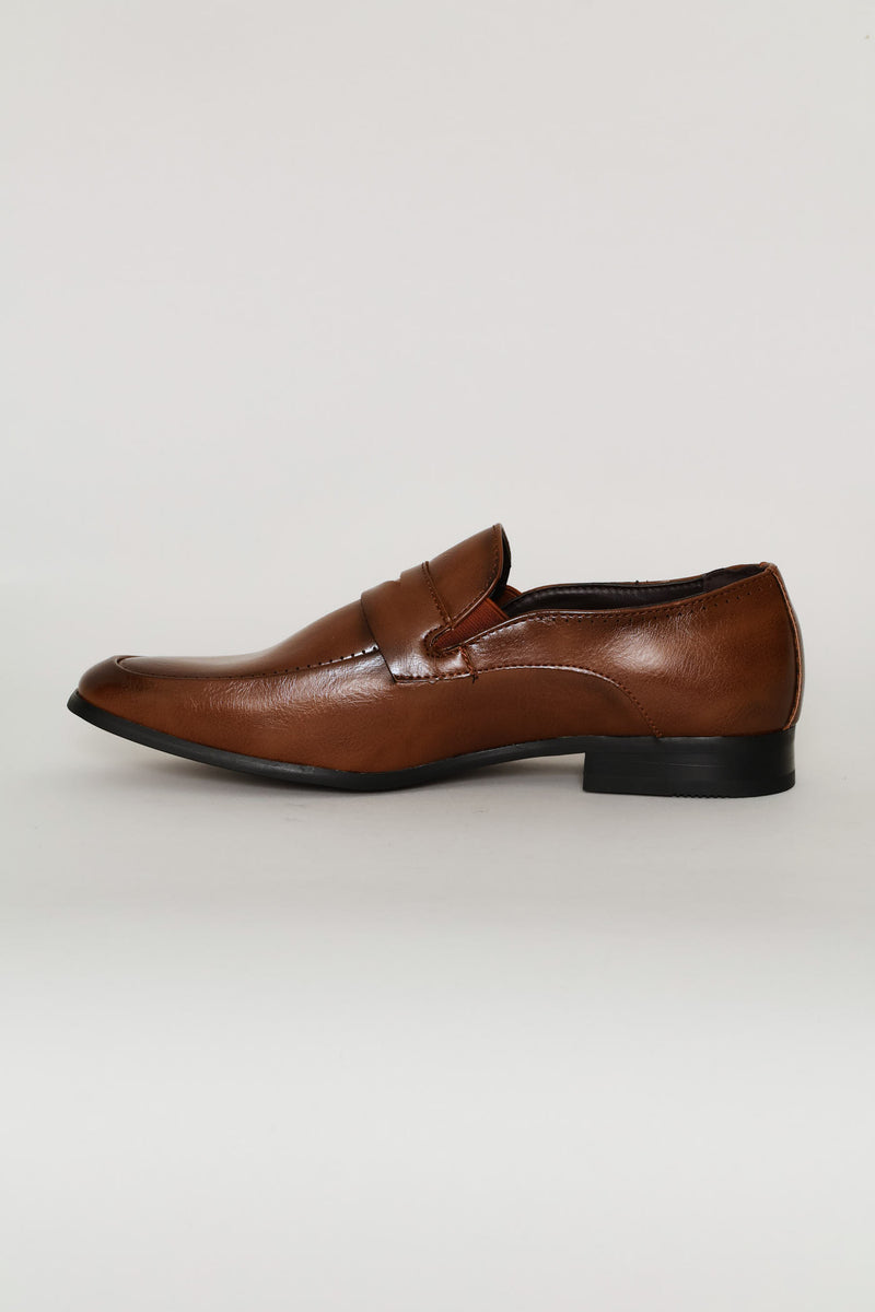Alfonso Band Detail Slip On - Tan