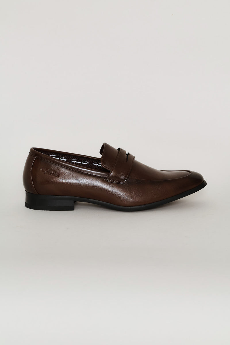 Gianni Band Detail Slip On - Brown