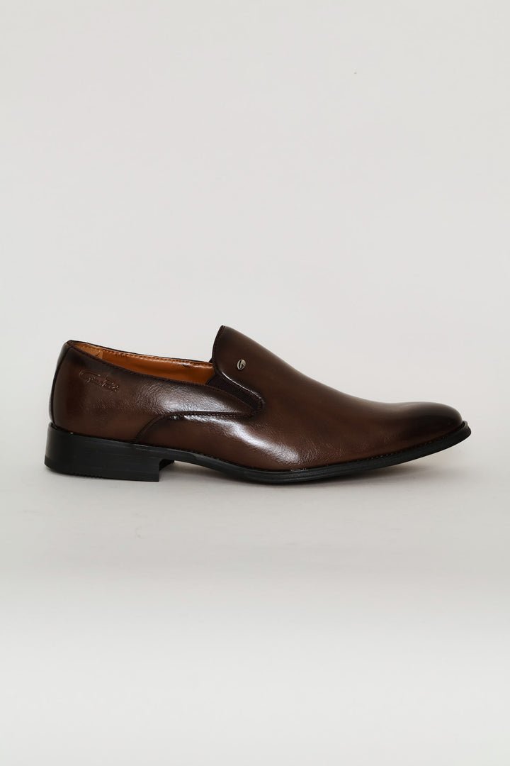 Miguel Plain Toe Slip On - Brown