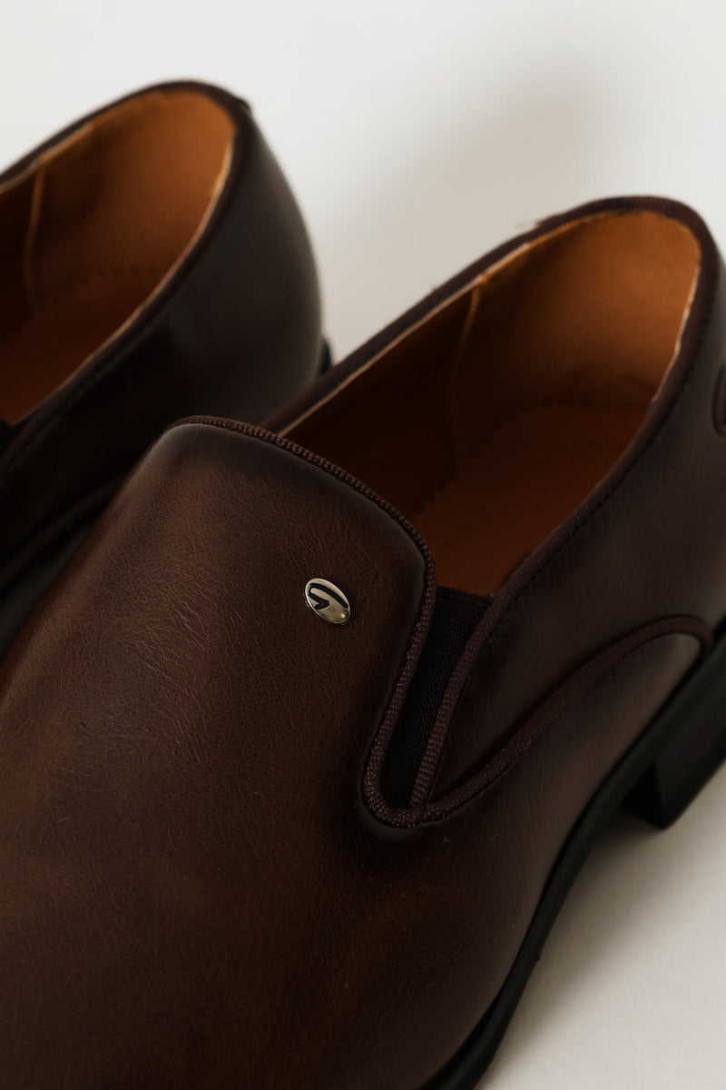 Miguel Plain Toe Slip On - Brown