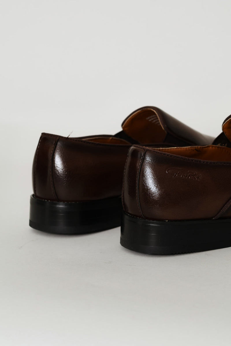 Miguel Plain Toe Slip On - Brown