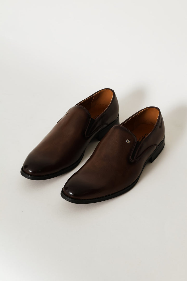 Miguel Plain Toe Slip On - Brown