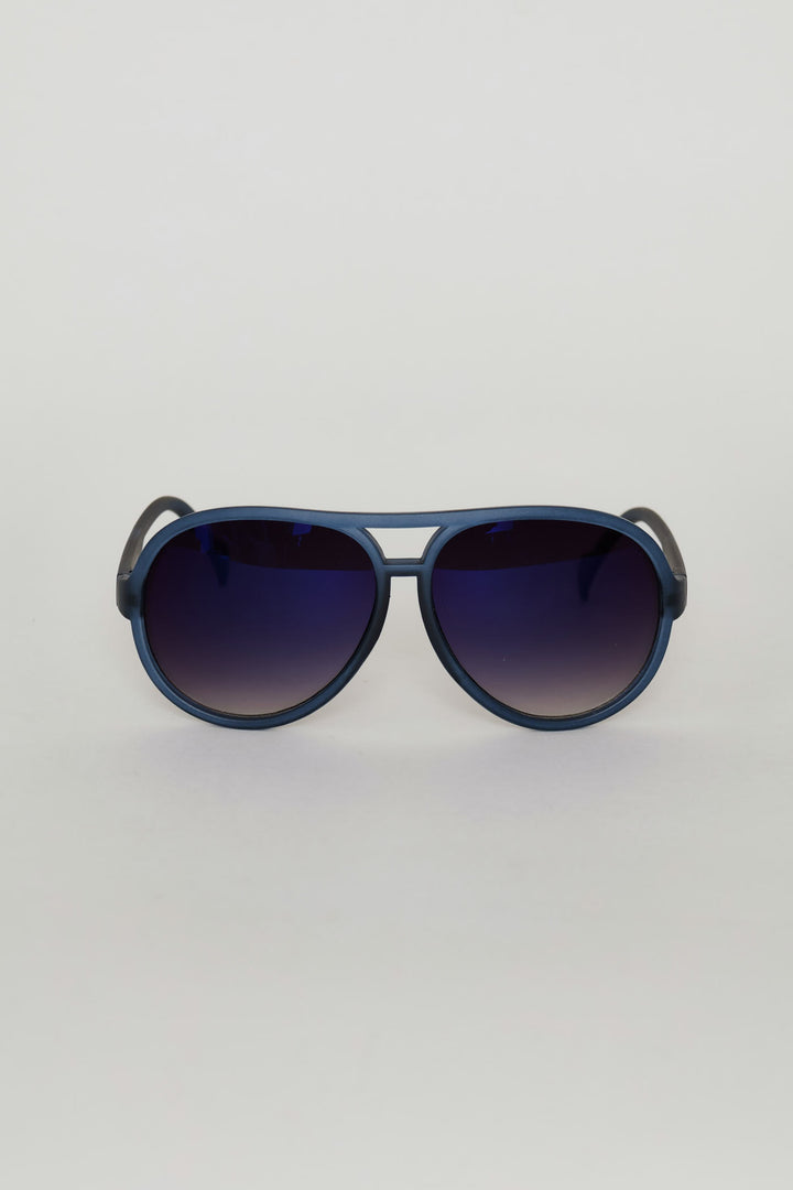 Pre-Boys Retro Plasitc Aviator Sunnies - Blue