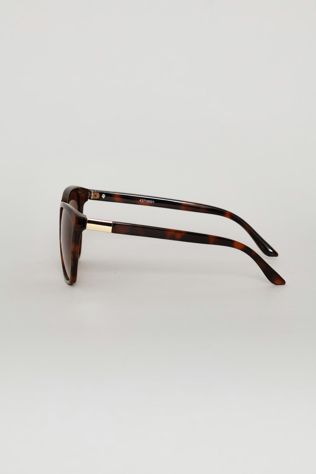 Cat Eye Gold Detail Lense Sunglasses - Tortoise Shell