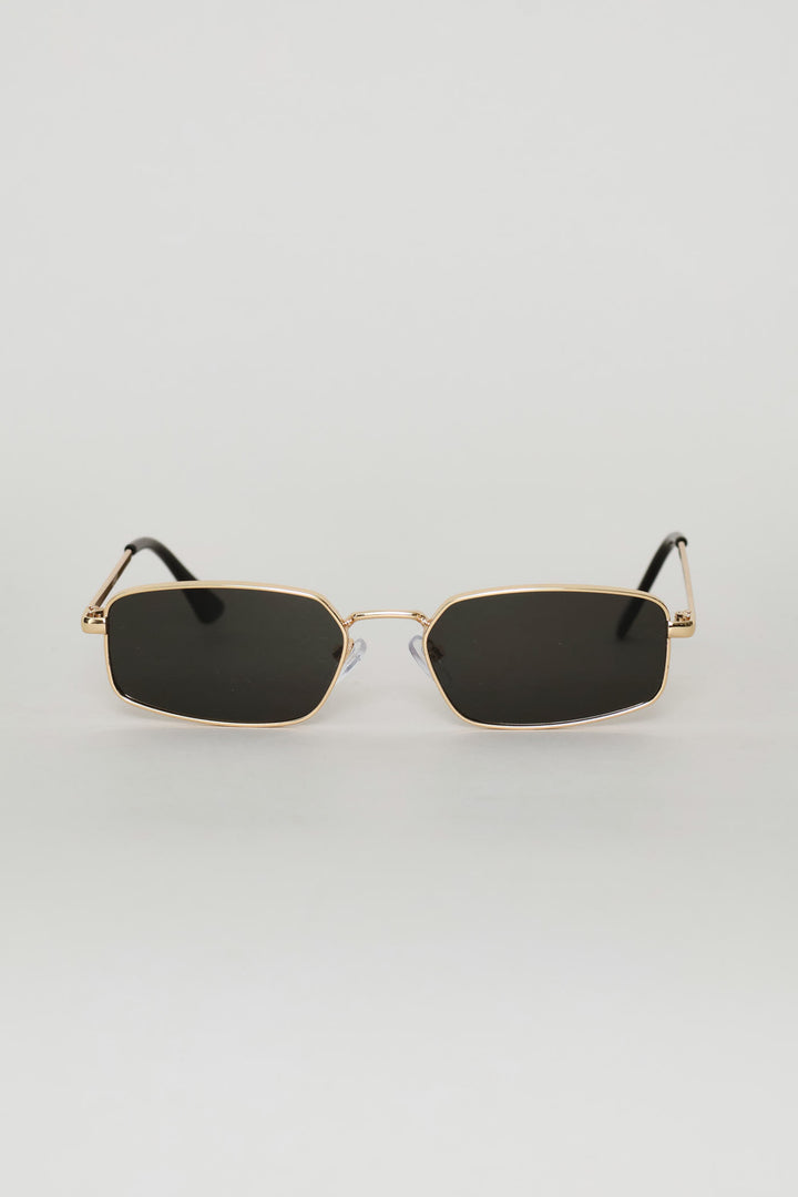 Black Tip Sunglasses - Gold