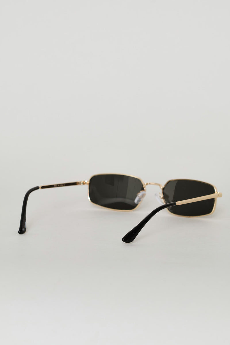 Black Tip Sunglasses - Gold