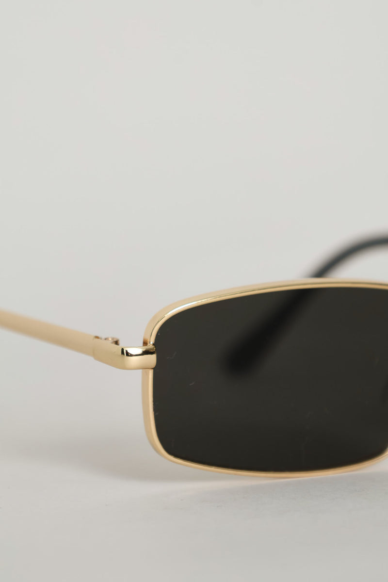 Black Tip Sunglasses - Gold