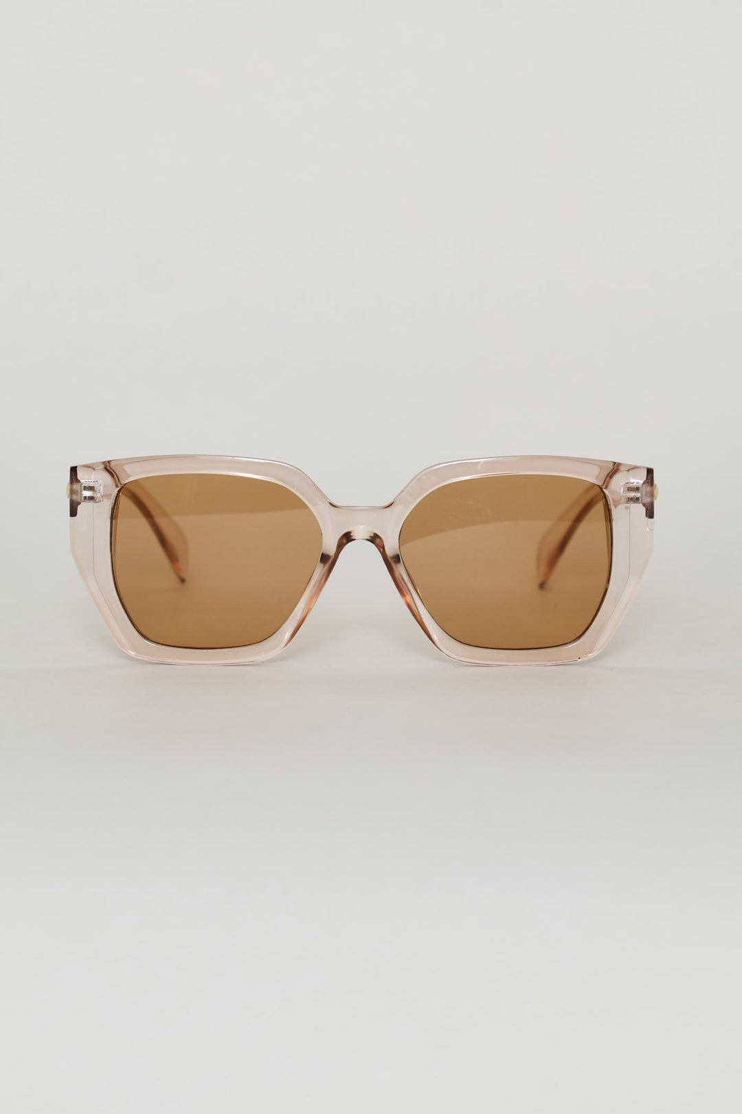 Bevelled Clear Lense Sunglasses - Clear