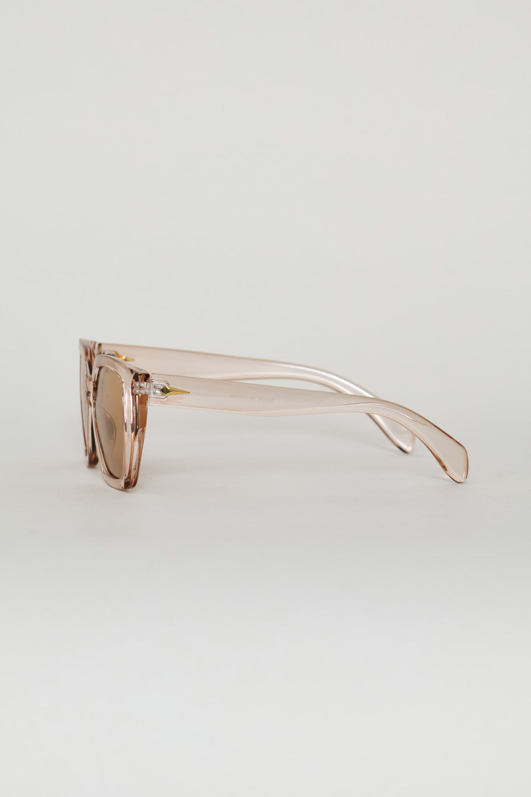 Bevelled Clear Lense Sunglasses - Clear